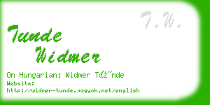 tunde widmer business card